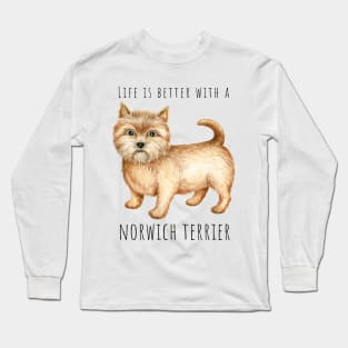 Cute Norwich Terrier Dog Long Sleeve T-Shirt